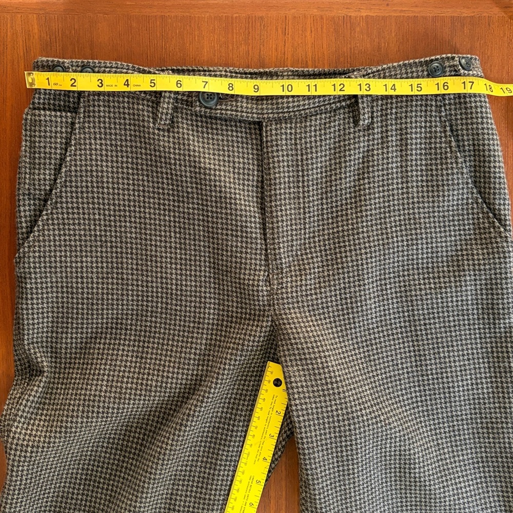 Corridor Brown Houndstooth Wool Pants - Picture 7 of 10